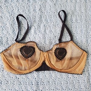 32D sexy see-through bra with hearts from Adore Me
